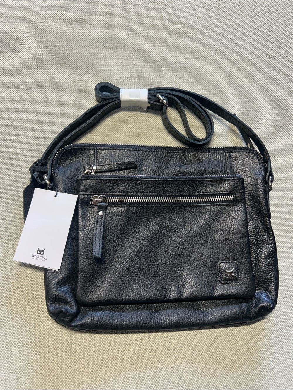 Black Leather Crossbody Bag NEW 🍁